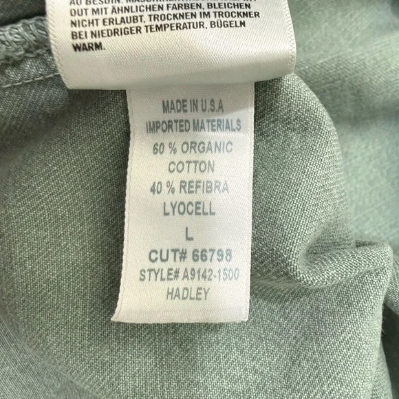 NWOT AGOLDE hadley sleeveless denim shirt green SZ L - Picture 7 of 9